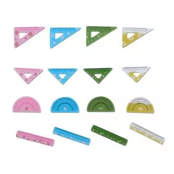 1СЕТ 1:12 масштабных принадлежностей для кукольного домика канцелярские принадлежности модель коврик для резки миниатюрный набор линеек 1set зелёный