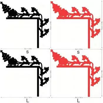 1set/2pcs Christmas 3D three-dimensional elk sleigh acrylic mirror sticker, switch door decoration wall sticker, Christmas family party decoration красный