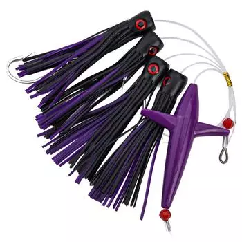 1set Bait Rig Trolling Lure Luminous Effect Metal+plastic C4