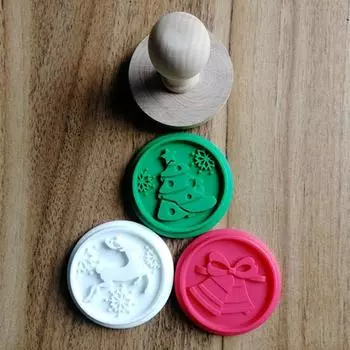 1Set Christmas Silicone DIY Cookie Stamp Fondant Mold Biscuit Embossing Cutters Sugar Craft Tool decorations