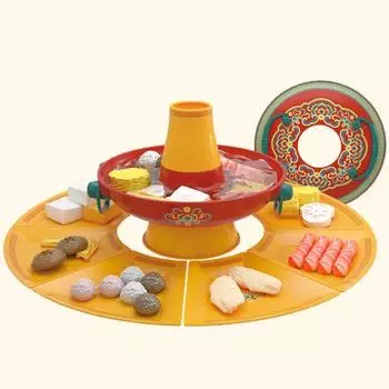 1Set Деликатный прочный обучение Познание Богатые аксессуары Горячий горшок Дети Играть Кухонные игрушки для домашней игрушки белый