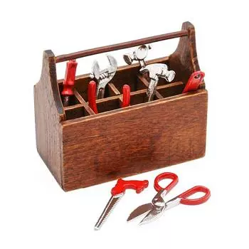 1 набор инструментов для кукольного домика, миниатюрный набор инструментов для кукольного домика, аксессуары для кукольного домика ручной работы, мини-наборы инструментов для ремонта, аксессуары для кукольного домика, подарок для творчества