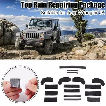 1set Hard Foam Blocker Seal Kit 68026937AB 13510.70 Roof Leak Repair Kit For 2007-2018 For Jeep Wrangler JK Car Accessory чёрный