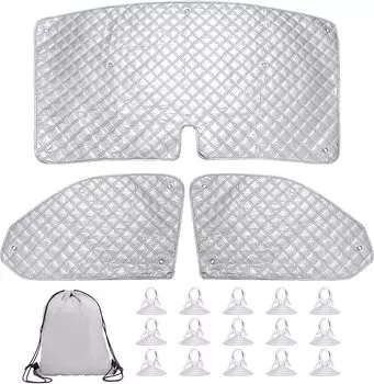 1Set Internal Thermal Blind Window Cover Set For VW T5 T6 3PCS Sunshade Windscreen Protection Set Car Sunshade Auto Accessories