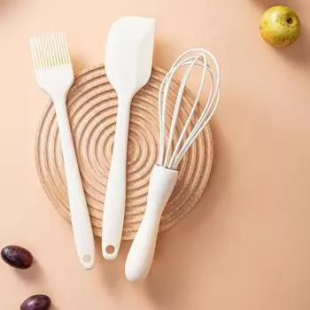 1SET Kitchens Accessories Silicone Baking Set Cake Butter Spatula Scraper Kitchen Supplies Egg Beater BBQ Oil Brush Bakeware