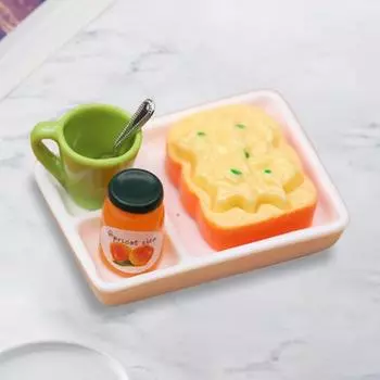 1 комплект забавных ярких цветов, легких, кукольных миниатюрных имитационных тарелок для джема, реквизитов для фотосъемки A