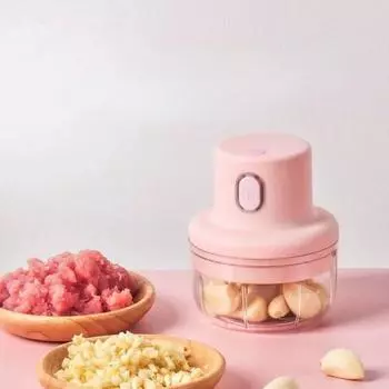 1set USB Wireless Electric Kitchen Garlic Masher,set Including one head and two cups,Food supplement machine,Kitchen Tools розовый