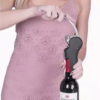 1SET Vertical Lever Corkscrew Bottle Openers Foil Cutter Wine Tool Set Cork Drill Lifter Kit Wine Opener Bar Lever Corkscrew чёрный