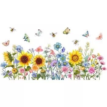 1set Wall Sticker 30*60cm Botanical Butterfly Decal