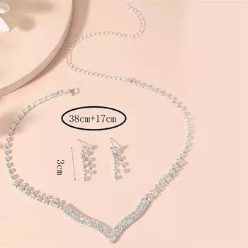 1 комплект женских ожерелий, сережек, кисточек, изысканный элегантный комплект украшений для повседневной носки