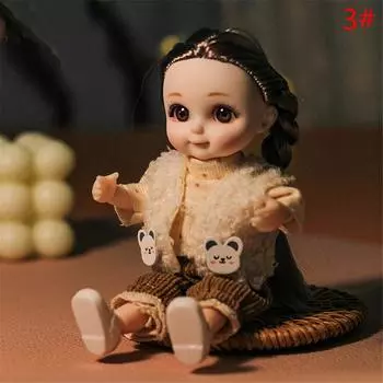 1шт 13 совместных подвижных кукол улыбка лицо юбка комбинезон нарядный комплект одежды для куклы