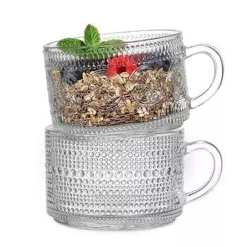 1шт 14 унций прозрачные стеклянные чашки с тиснением, винтажное стекло премиум-класса для воды, коктейлей, молока, соков и напитков sunflower pattern