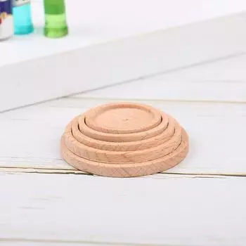 1шт 1:12 кукольных деревянных миниатюрных круглых подносов для моделей мебели своими руками