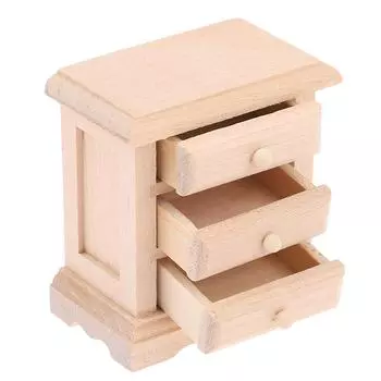 1шт 1:12 кукольных домиков, деревянный миниатюрный прикроватный шкаф, мебель, аксессуары своими руками