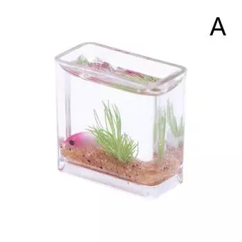 1шт 1:12 кукольных домиков, миниатюрный аквариум, имитация аквариума, домашний декор, игрушечный кукольный домик, аксессуары