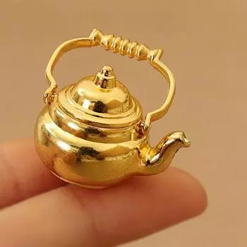 1шт 1:12 кукольных миниатюрных чайников, игрушечных чайников, мини-моделей, чайников, кухонных моделей, мебели, игрушек, декора, детских игрушек, аксессуаров