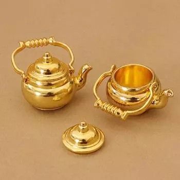 1шт 1:12 кукольных миниатюрных чайников, игрушечных чайников, мини-моделей, чайников, кухонных моделей, мебели, игрушек, декора, детских игрушек, аксессуаров