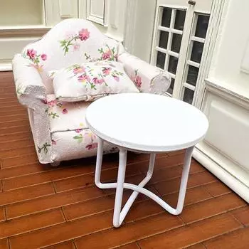 1шт 1:12 мини-железный круглый столик для чая, модель кукольной мебели, украшения для дома, аксессуары для домашнего хозяйства onesize