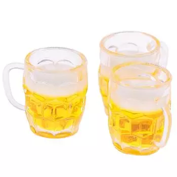1шт 1:12 миниатюрных пивных кружек для кукольного домика, аксессуары для кухни и напитков One Size