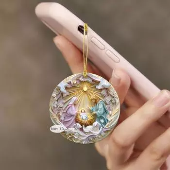 1шт/2шт украшения для рождественской сцены Рождение Иисуса акриловые подвесные украшения святые религиозные B