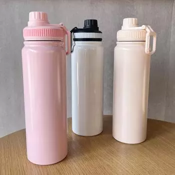 1шт-304 уличный чайник с ручкой, двухслойная термос-чашка из нержавеющей стали, градиентный цветной чайник для автомобиля 601-700ml