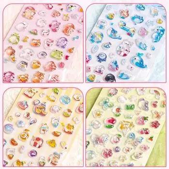 1шт 3D алмазная наклейка рельефная флеш-пленка детская головоломка декоративная наклейка милый чехол для мобильного телефона кавайные наклейки