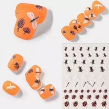 1шт 3D гравировка пчела наклейка для ногтей наклейка для ногтей водные наклейки наклейка для ногтей