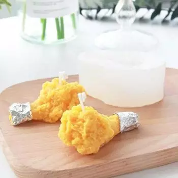 1шт 3D имитация жареных куриных бедрышек, ароматерапия, гипс, свечи, мыло ручной работы DIY материалы, силиконовые формы для выпечки, подходит для выпечки, DIY one-size чистый