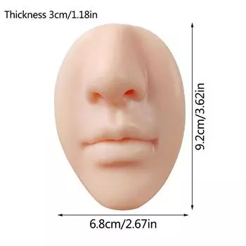 1шт 3D силиконовая модель лица татуировка прокол практика имитация человеческого носа рот часть тела дисплей нос пирсинг ювелирные изделия