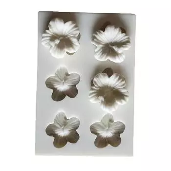 1шт 6 полостей 3D пять лепестков цветы силиконовая форма для украшения торта своими руками
