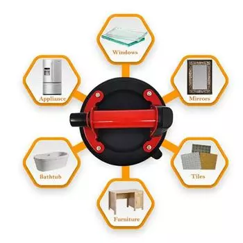 1шт 8 дюймов вакуумная присоска для плитки сверхпрочный стеклянный подъемник с ручкой и ручным насосом для подъема стекла и гранита