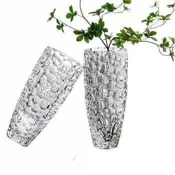 1шт 9,84-дюймовая стеклянная ваза в стиле пузыря Уникальная декоративная ваза с пузырьками-художественные украшения Ваза-очень подходит для украшения дома Стол Цветочная витрина Каминная плита Котт