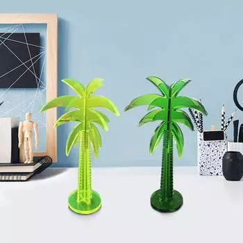 1шт акриловая космическая пальма минималистский неоновый бохо яркий скульптурный декор современный декоративный многоцветный 17*12cm зелёный