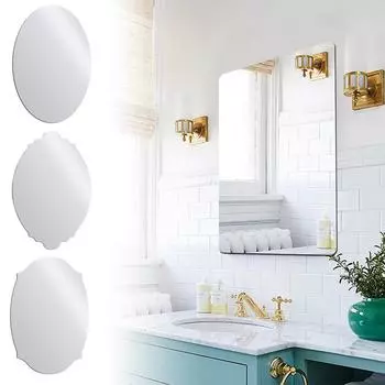 1шт акриловое 3D зеркало настенная наклейка украшение дома настенные наклейки фон декор геометрический самоклеящийся косметическое зеркало съемный L30*45cm