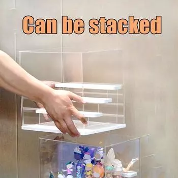 1шт акриловый витринный шкаф витрина универсальная витрина для коллекционных предметов пылезащитная витрина стеллаж для хранения домашнее хранение 32*18*25.2cm