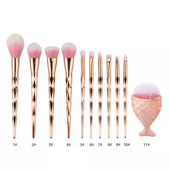 1шт алмазный набор кистей для макияжа Big Fish Tail Foundation Powder Brush