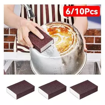 1шт алмазный скребок-губка, алмазный скребок-волшебник, инструмент для чистки и очистки кастрюль и сковородок, удаления черных налетов 10x7x2.5cm