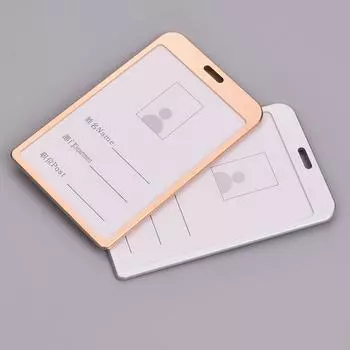 1шт алюминиевый сплав держатель для карт визитная карточка держатели для удостоверений личности вертикальный металлический корпус 1