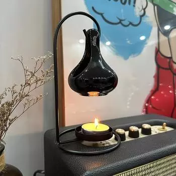 1шт Ароматическая восковая печь украшения свеча лампа печь бытовая креативная ароматическая печь черная подвесная печь домашнее украшение чёрный