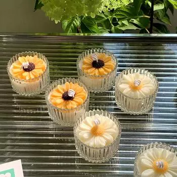 1шт ароматизированная цветочная свеча для вечеринки с ароматом розы и фрезии, центральные украшения для стола, свечи из смеси соевого воска, свадебный декор, 2 цвета белый