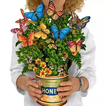 1шт бабочка всплывающая открытка ручной работы 3D открытка подарок для девочки миссис. Лучшие друзья босса, день рождения 1Pcs-Buttercups and Butterflies