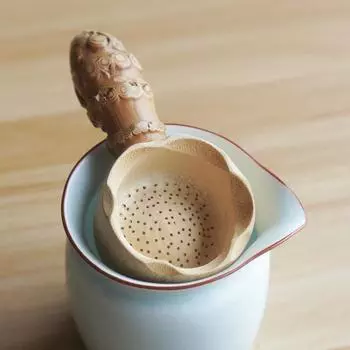 1шт бамбуковый фильтр для заваривания чая фильтр для заваривания чая сито для заваривания чая аксессуары для напитков дуршлаг гаджеты 1PC