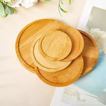 1шт бамбуковый лоток бонсай держатель круглая подставка для растений для сочных горшков садовые инструменты 6cm