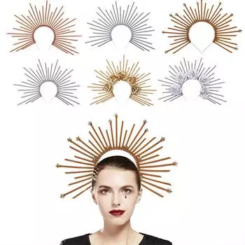 1шт барочная тиара богиня солнца Мария венец головной убор греческий шипастый венец головной убор корона венец доступны несколько вариантов