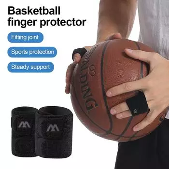 1шт баскетбольная профессиональная защита пальцев удобная дышащая один палец двойной ремешок подходит сустав стабильная поддержка Single finger S