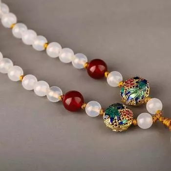 1шт Белый агат кулон шнурок нефрит кулон нефрит кулон нефрит ожерелье веревка жадеит высокого класса ручная работа мужские и женские модели