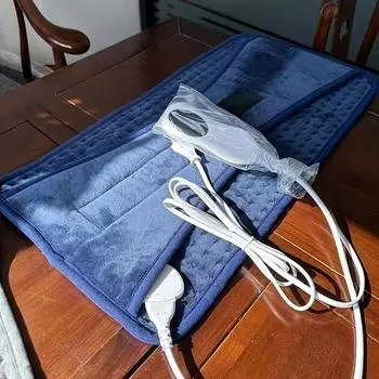 1шт беспроводной массажер для талии с подогревом, лечение красным светом, ремень для поддержки спины, эргономичный дизайн для уменьшения боли, подарок на Хэллоуин US Plug синий