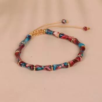 1шт богемный браслет ручной работы из полудрагоценных камней, браслет из железного желчного камня, женская дружба, ювелирные изделия, летняя пляжная мода