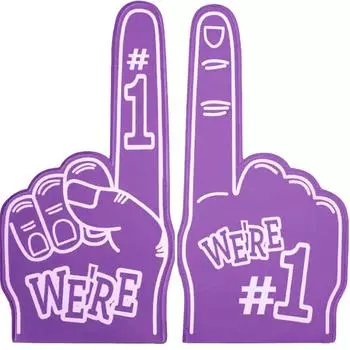 1шт. Большие перчатки для рук Нет. 1 Игры Перчатки для поддержки Мультфильм Гигант Подбадривание Нет. 1 палец Спортивные мероприятия Игры Праздничные реквизиты для поддержки