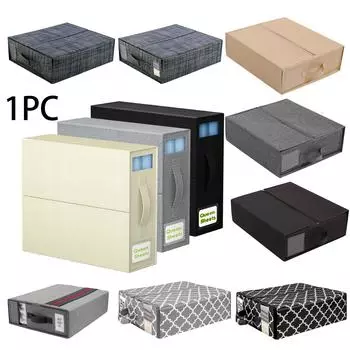 1шт большой вместимости складной ящик для хранения под кроватью, пыленепроницаемый ящик для хранения, ящик для хранения с крышкой для организации простыней, одеял